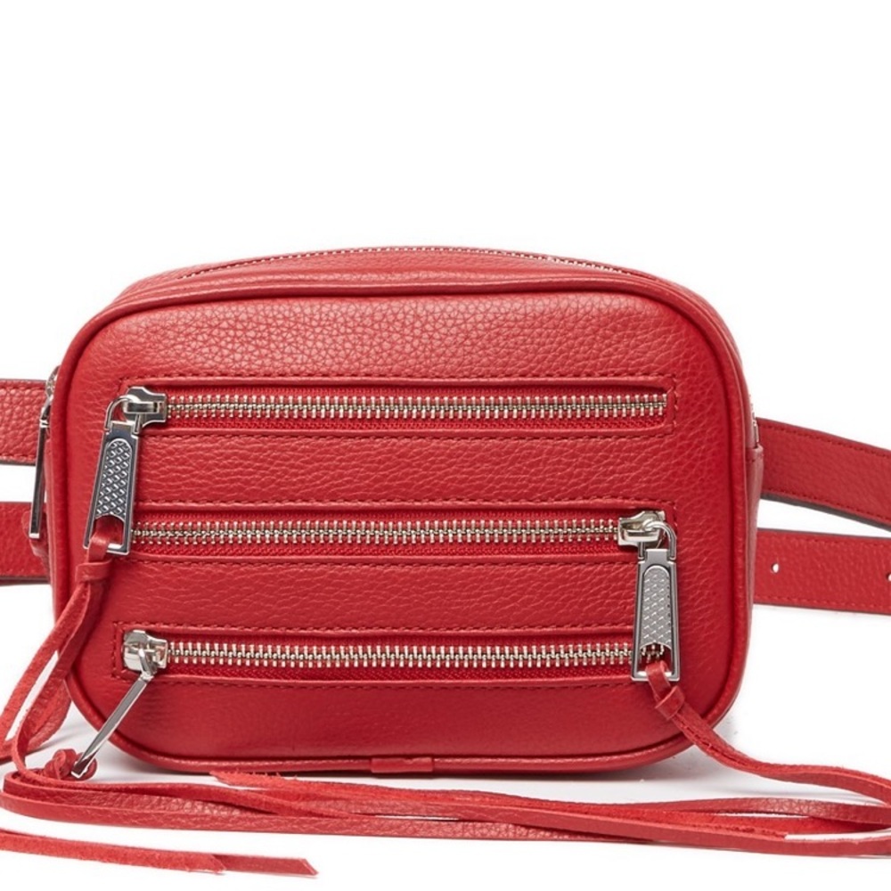 Rebecca Minkoff Triple Zip Leather Belted Bag
